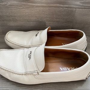 Prada Mens White Dress Shoes